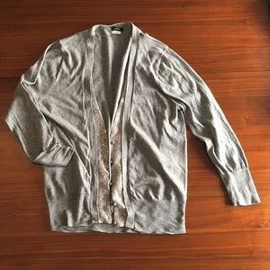 J Crew large cotton/wool cardigan with sequins